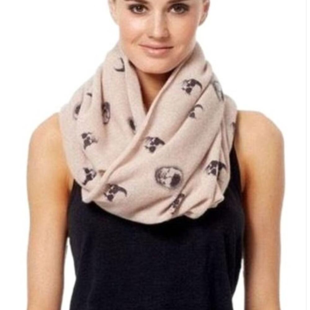 Skull Cashmere Infinity Scarf Skull Print